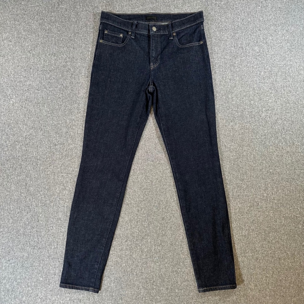 Uniqlo Jeans Womens 27 Skinny 221-484430 Dark Wash Indigo Stretch Denim